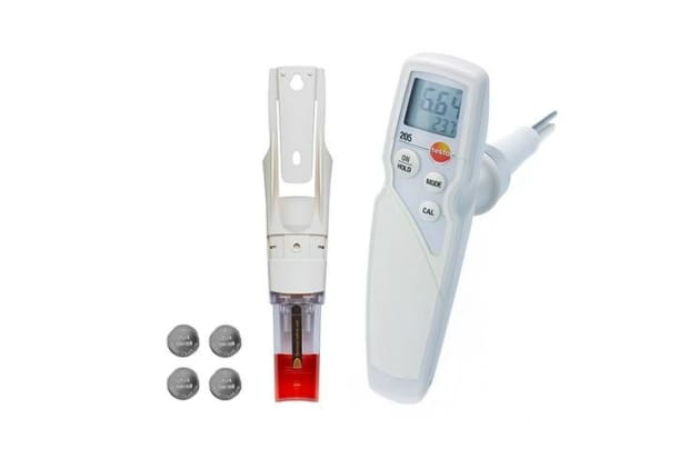 pHmetro testo 205 con medición de temperatura integrada