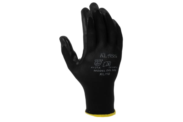 RS PRO Black Polyester General Purpose Work Gloves