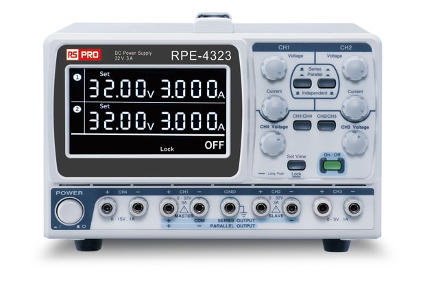 RS PRO Digital Bench Power Supply, 0 → 32V, 1A, 4-Output, 212W