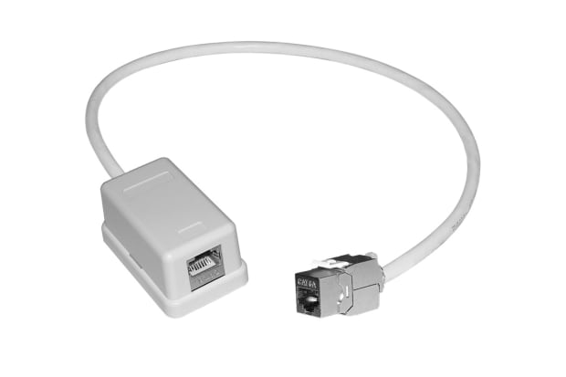 RS PRO RJ45延长器, 2端口, Cat6a网络, 带屏蔽