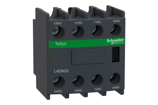 Schneider Electric Auxiliary Contact Block, 4 Contact, 2NC + 2NO, Front Mount, TeSys