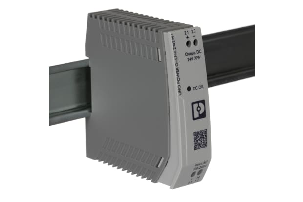 Phoenix Contact DIN Rail Power Supply, Single Output, 150g Weight - UNO-PS/1AC/24DC/30W - 2902991