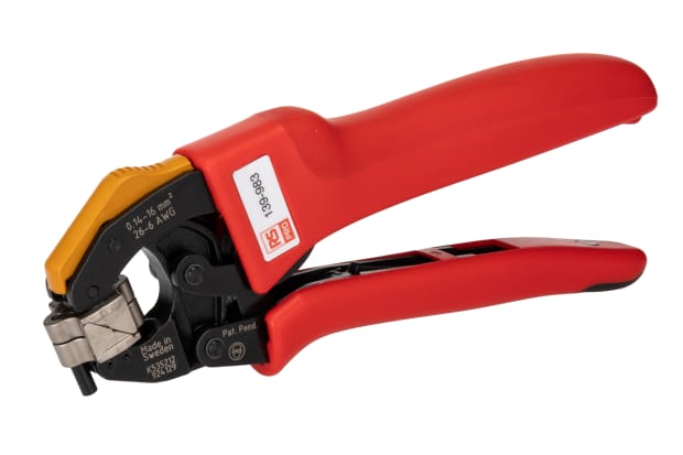 RS PRO Hand Ratcheting Crimp Tool for Wire Ferrules, 0.14 → 16mm² Wire