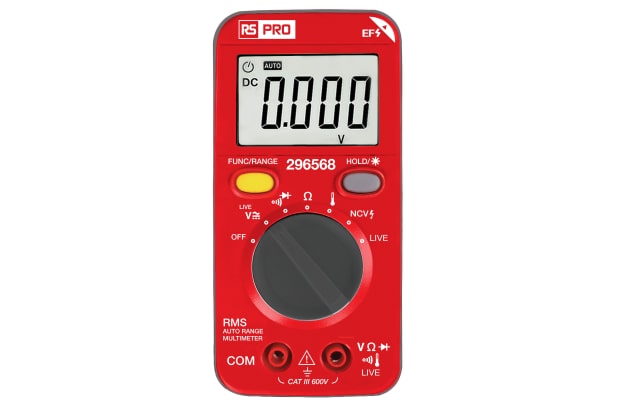 RS PRO Digital Digital Multimeter, 1A ac Max, 1A dc Max, 600V ac Max