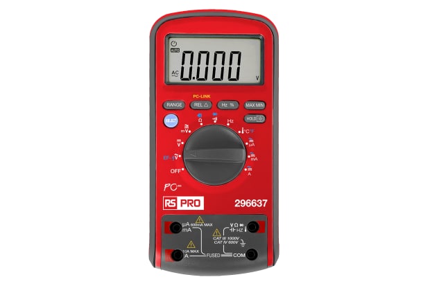 RS PRO Digital Digital Multimeter, 10A ac Max, 10A dc Max, 1000V ac Max