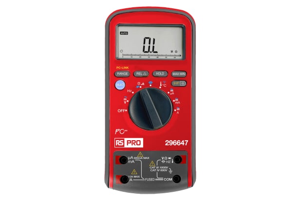 RS PRO Digital Digital Multimeter, True RMS, 10A ac Max, 10A dc Max, 1000V ac Max