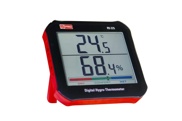 RS PRO RS-325 Digital Hygrometer, ±4 %RH Accuracy, 99%RH Max