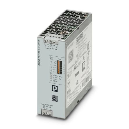 Phoenix Contact QUINT4-PS/1AC/24DC/10/CO -Phasen Getaktet Netzteil 240W, 100 → 240 V Ac / 110 → 250V Dc,