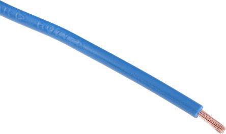 RS PRO Einzeladerleitung 1,5 Mm², 15 AWG 100m Blau PVC Isoliert Ø 3.4mm 30 / 0,25 Mm Litzen