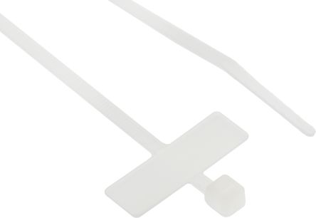 RS PRO Nylon 66 Kabelbinder Weiß 2,5 Mm X 100mm, 100 Stück