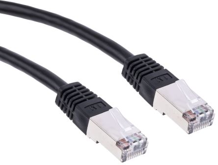 RS PRO Ethernetkabel Cat.6, 1m, Schwarz Patchkabel, A RJ45 S/FTP Stecker, B RJ45, PVC