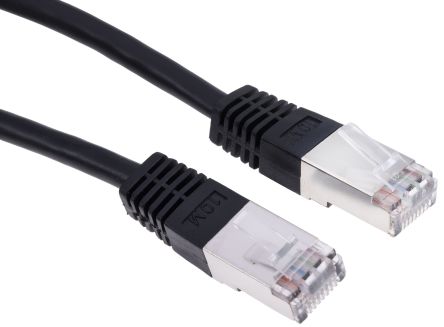 RS PRO Ethernetkabel Cat.6, 10m, Schwarz Patchkabel, A RJ45 S/FTP Stecker, B RJ45, PVC