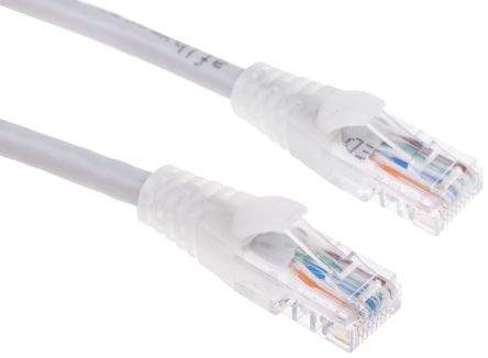 RS PRO Cable Ethernet Cat5e U/UTP De Color Gris, Long. 1m, Funda De PVC