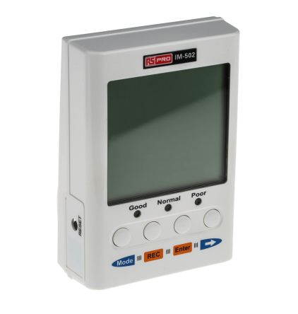 RS PRO IM-502 LCD Klimamessgerät, CO2 Bis 9999ppm, Bis +122 °F, +50 °C / 95%RH