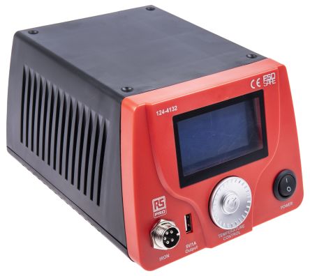 RS PRO Lötstation LCD 60W / 220 → 240V, Typ F - Schutzkontakt-Stecker, Typ G - UK 3-polig