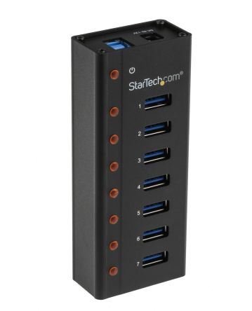 StarTech.com, USB 3.0 USB-Hub, 7 USB Ports, USB A, USB, Netzteil, 110 X 44 X 24mm