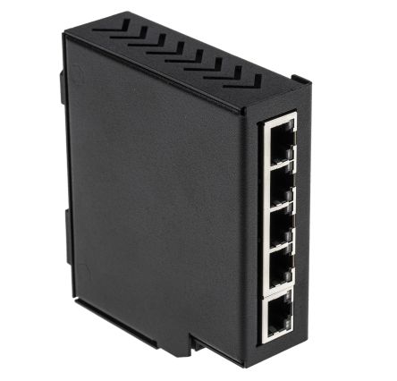 RS PRO Switch Ethernet 5 Porte RJ45, 10/100Mbit/s, Montaggio Guida DIN