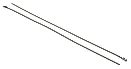 RS PRO 316 Edelstahl Kabelbinder Tintenrollerspitze Metallik 4,6 Mm X 360mm, 100 Stück