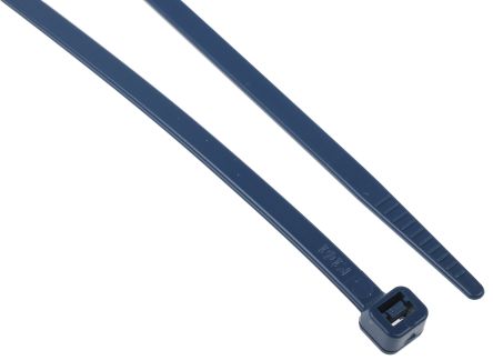 RS PRO Nylon, Metall-detektierbar Kabelbinder Von Metalldetektoren Erfassbar Blau 4,6 Mm X 400mm, 100 Stück
