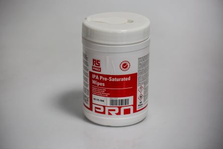RS PRO IPA 100 Tub IPA Pre-Saturated Wipes