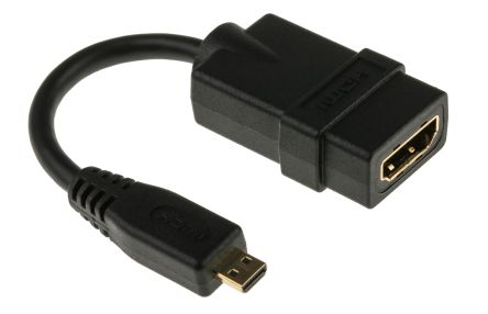StarTech.com HDMI-Kabel A HDMI Buchse B Micro-HDMI Stecker Hohe Geschwindigkeit 4K @ 30Hz Max., 12.7cm, Schwarz