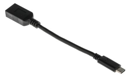 RS PRO USB-Kabel, USB C / USBA, 150mm USB 3.1 Schwarz