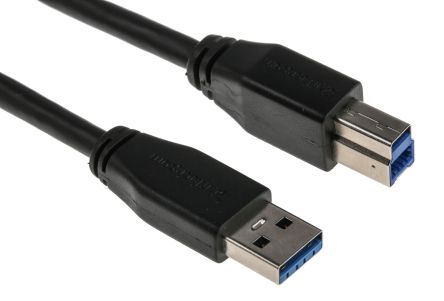 Startech USB线, USB A公插转USB B公插, 10m长, USB 3.0, 黑色