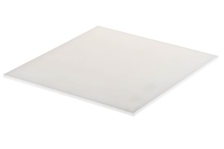 RS PRO PTFE Kunststoffplatte, Weiß, 6mm X 300mm X 300mm / 2.18 → 2.21g/cm³ Bis +260°C, Voll