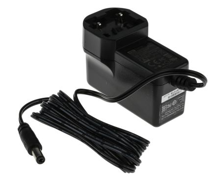 MEAN WELL 6W Plug-In AC/DC Adapter 12V Dc Output, 500mA Output
