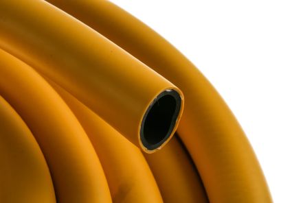 RS PRO Hose Pipe, PVC, 19mm ID, 25.5mm OD, Yellow, 25m