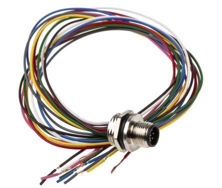 RS PRO 圆形连接器, 8芯M12插头