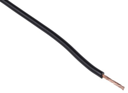 Staubli Hook Up Wire, 0,25 Mm², Noir, 23 AWG, 100m, 500 V