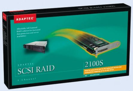 Adaptec 2100S 32MB Single Channel Ultra160 SCSI RAID Controller PCI Card + Cable