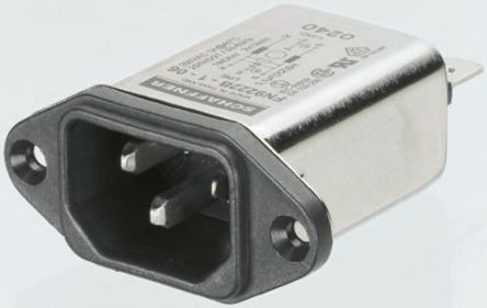 Schaffner IEC Filter Stecker, 250 V Ac / 3A, Tafelmontage / Flachsteck-Anschluss