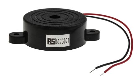 RS PRO Piezo Buzzer Dauerton, 96dB, Frontplattenmontage, 1,5 → 20 V Dc, 1.5V Dc→20V Dc, Intern, ø 41.8mm, 41.8 X