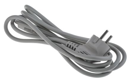 RS PRO Netzkabel, A IEC C13 / Buchse, B CEE 7/7 / Stecker, 10 A, 2.5m Grau 250 V