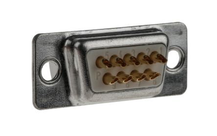 HARTING Sub-D Steckverbinder E Stecker, 9-polig / Raster 2.77mm, Tafelmontage Lötanschluss