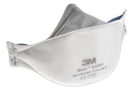 3M Masque Respiratoire Jetable FFP2, Sans Soupape Série Aura™ 9300+