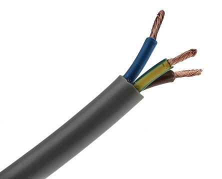 RS PRO Câbles D'alimentation 3G2,5 Mm², 100m Gris