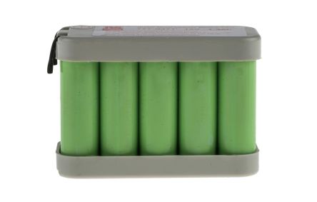 RS PRO Pacco Batterie Ricaricabile, Formato AA, 10 Celle, 12V, 1.3Ah, NiMH