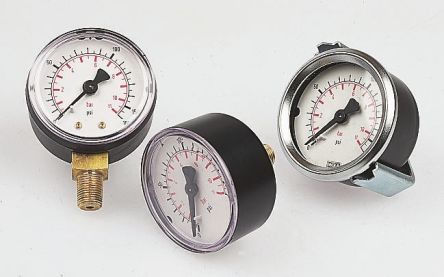 RS PRO Druckmessgerät Analog 0bar ±1.6%, Ø 40mm, ISO-kalibriert