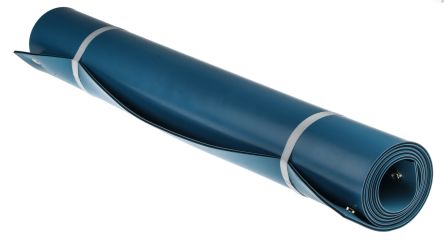 RS PRO Tisch ESD-Matte Blau Für Chemikalienbeständigkeit, Kontinuierliche Überwachung, Löten, 3mm X 600mm X 1.2m