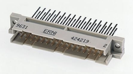 ERNI C2 DIN 41612-Steckverbinder Buchse Gewinkelt, 48-polig / 3-reihig, Raster 2.54mm Lötanschluss