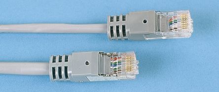 Decelect Ethernetkabel Cat.5e, 2m, Grau Patchkabel, A RJ45 U/UTP Stecker, B RJ45, PVC