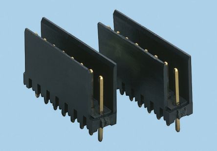 Stelvio Kontek 475 Series Straight Through Hole PCB Header, 12 Contact(s), 2.54mm Pitch, 1 Row(s), Shrouded