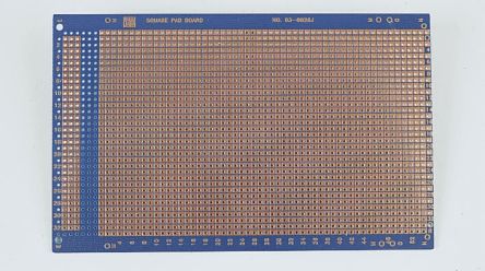 03-27556, Single Sided DIN 41612 Matrix Board FR4 with 52 x 86 1.02mm Holes, 2.54 x 2.54mm Pitch, 233.4 x 160 x 1.6mm