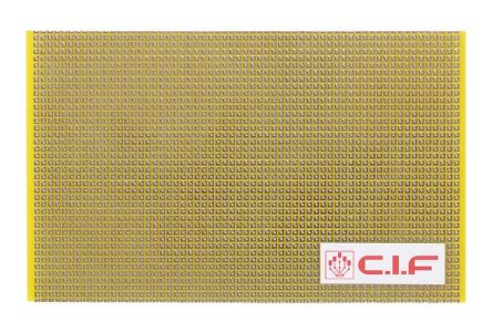 CIF Lochrasterplatine 1, Raster 2.54 X 2.54mm, PCB-Bohrung 1mm, 510 X 160 X 1.6mm 1.6mm Epoxid Glasfaser-Laminat FR4