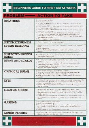 Safety And First Aid Chart