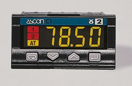 Ascon Termoregolatori PID, 100, 240 V C.a., 48 X 25mm, 2 Uscite Relè