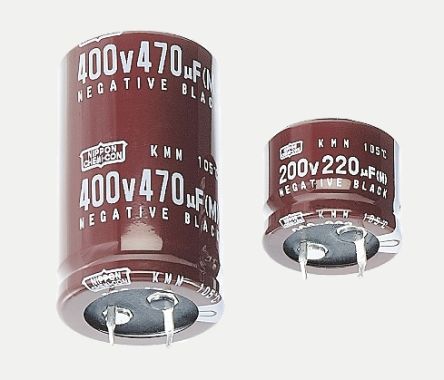 CHEMI-CON KMM, THT Elektrolyt Kondensator 220μF ±20% / 200V Dc, Ø 25.4mm X 20mm, Bis 105°C